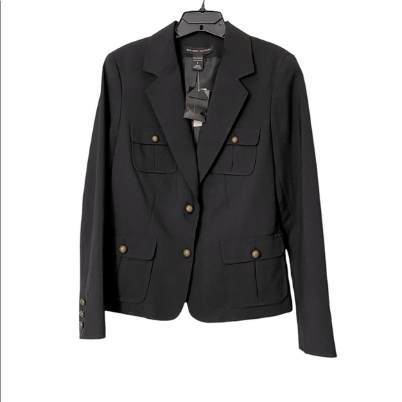 NWT New York & Co. Stretch Women's Size 8 Black Suit Jacket / Blazer - Picture 3 of 13